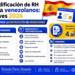 Infografía sobre modificación de residencia por razones humanitarias para venezolanos